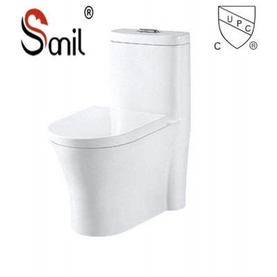 Floor Mounted Siphonic Flushing Ceramic One Piece Cupc Toilet