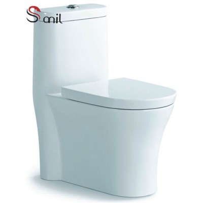 SN7536 Siphonic chinese manufacturer design one piece sanitary ceramic white color toilet