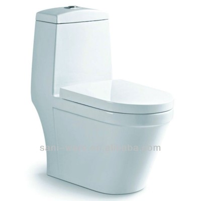 High quality one piece siphonic ceramic toilet bowl S7534