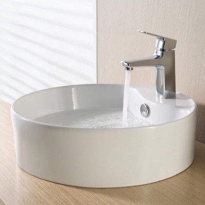 18'' Round Commercial Bathroom Countertop Porcelain Sink art basin