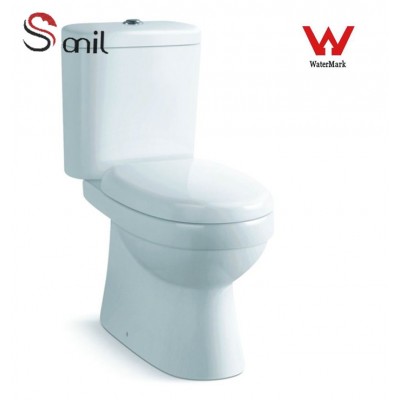 S8014 Hot selling two piece toilet washdown flushing washroom toilet Asutralia WATER MARK