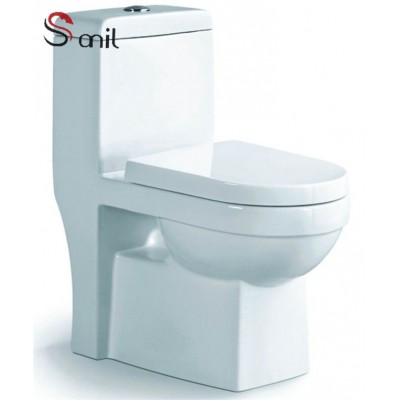 S7561 Siphonic one piece toilet, s-trap installing floor mounting toilet closestool